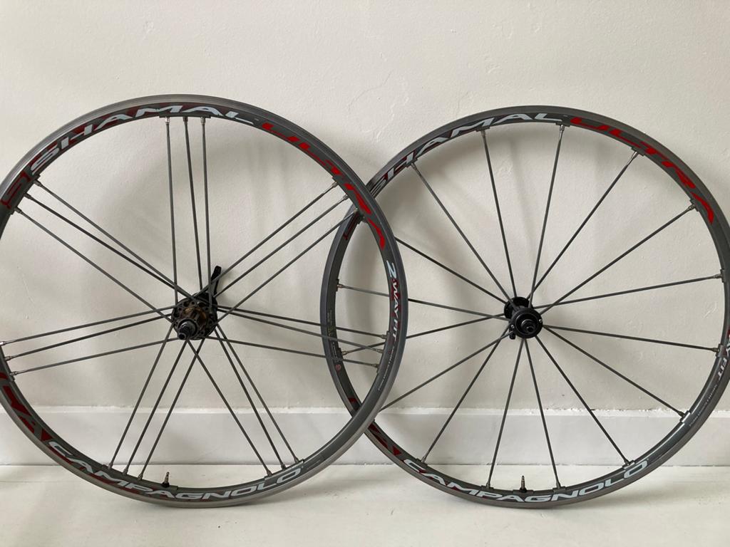 Campagnolo Shamal Ultra 2-Way Fit wielset met Campa body, Fietsen en Brommers, Fietsonderdelen, Wiel, Gebruikt, Ophalen of Verzenden