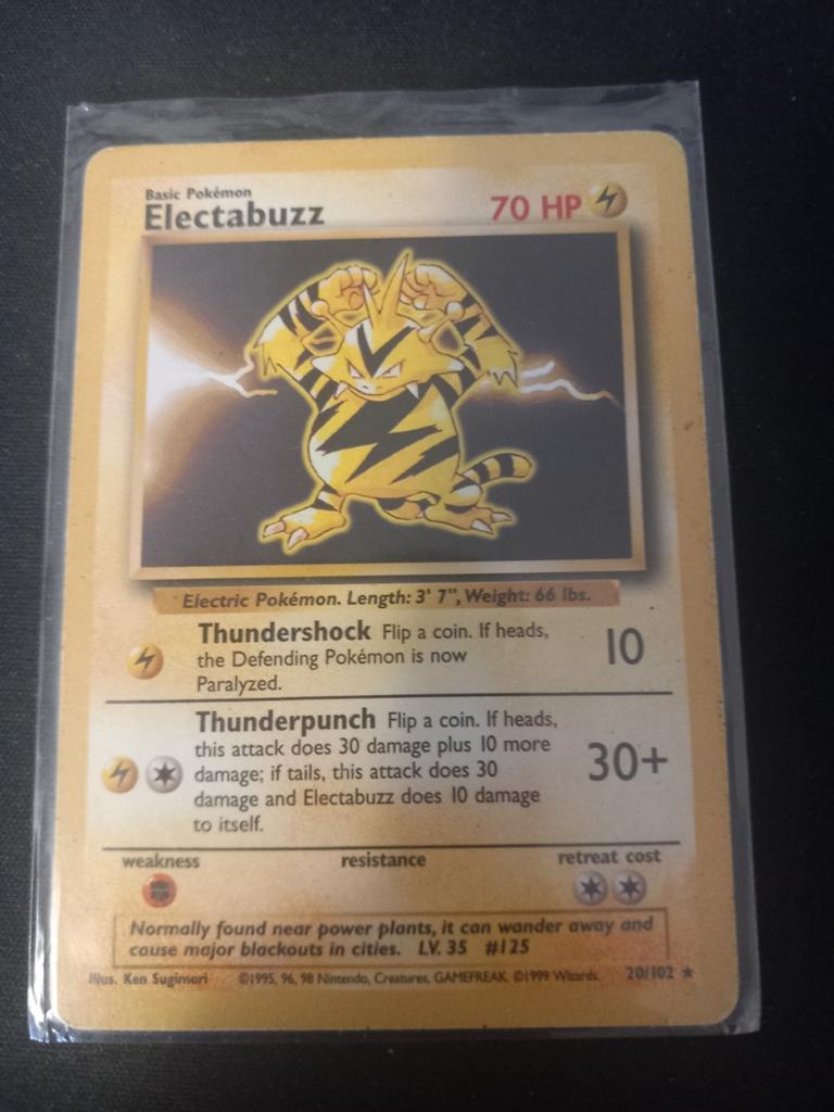 Electabuzz - 20/102, Ophalen, Gebruikt, Losse kaart, Foil