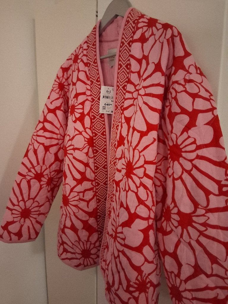 Roseklerenzooi MS mode jasje bloemen roze rood maat 50, Maat 46/48 (XL) of groter, Nieuw, Ophalen of Verzenden, Jasje