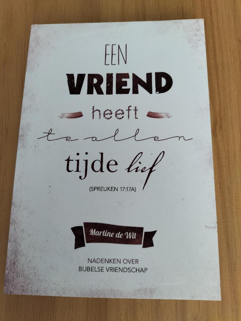 Martine de Wit - Een vriend heeft ten alle tijde lief, Ophalen of Verzenden, Nieuw, Martine de Wit, Christendom | Protestants