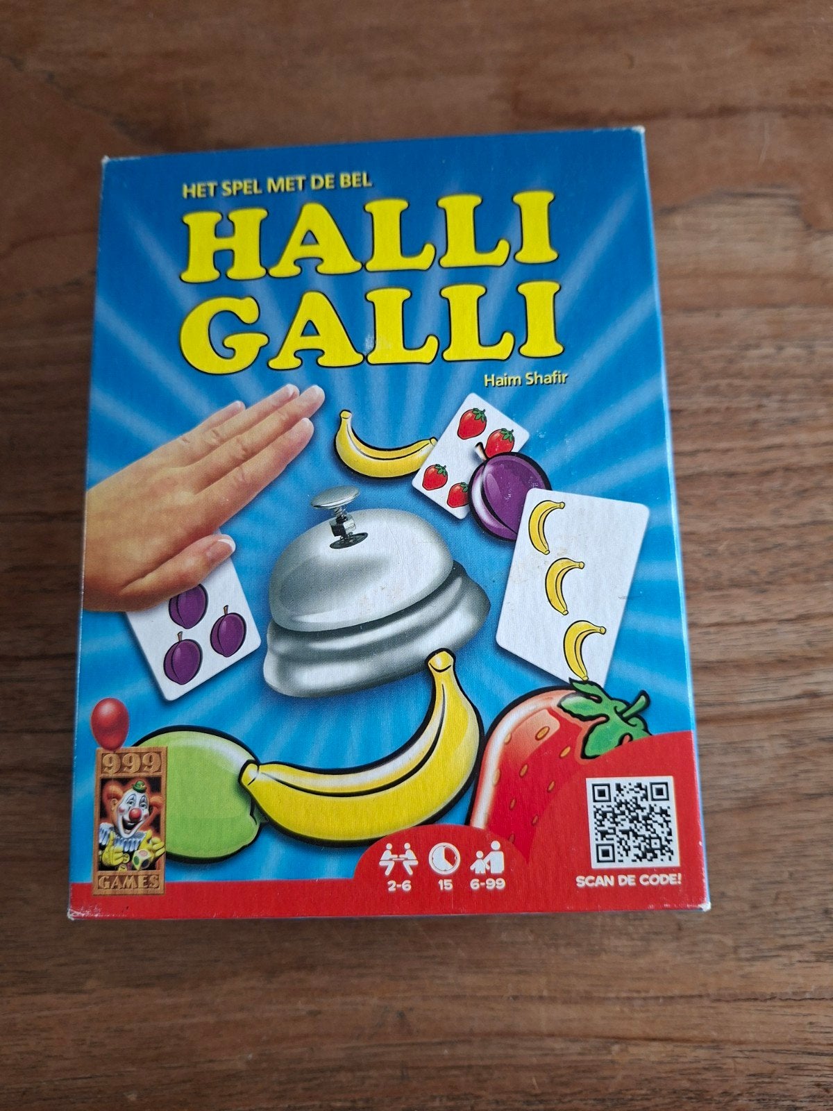 Halli Galli: Het snelle fruitspel met de bel, Vijf spelers of meer, Ophalen, Zo goed als nieuw, 999 Games