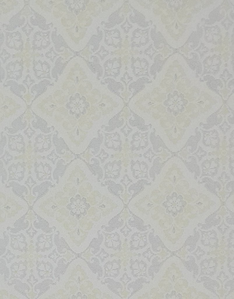 13650 Vintage wyber behang met ruitmotief jaren 70 swiet, Ophalen of Verzenden, Wit