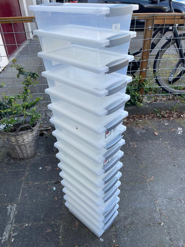Set van kleine opbergbakken, Ophalen, Zo goed als nieuw