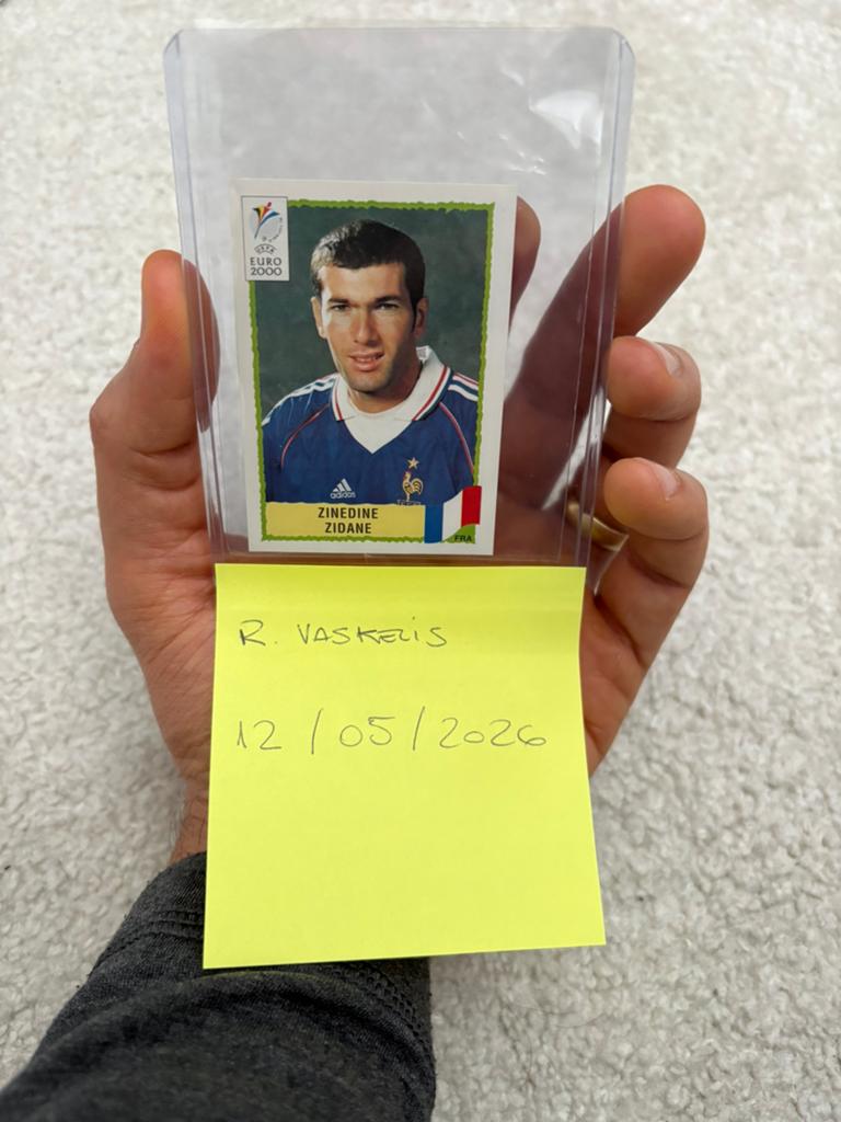 Zinedine Zidane UEFA Euro 2000 Panini Sticker #352, Ophalen of Verzenden, Zo goed als nieuw, Sticker