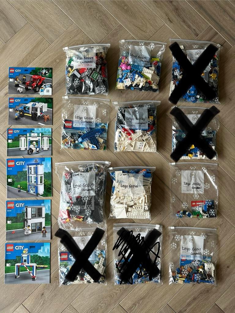 Lego City politie 7 complete sets, Ophalen of Verzenden, Gebruikt, Complete set, Lego