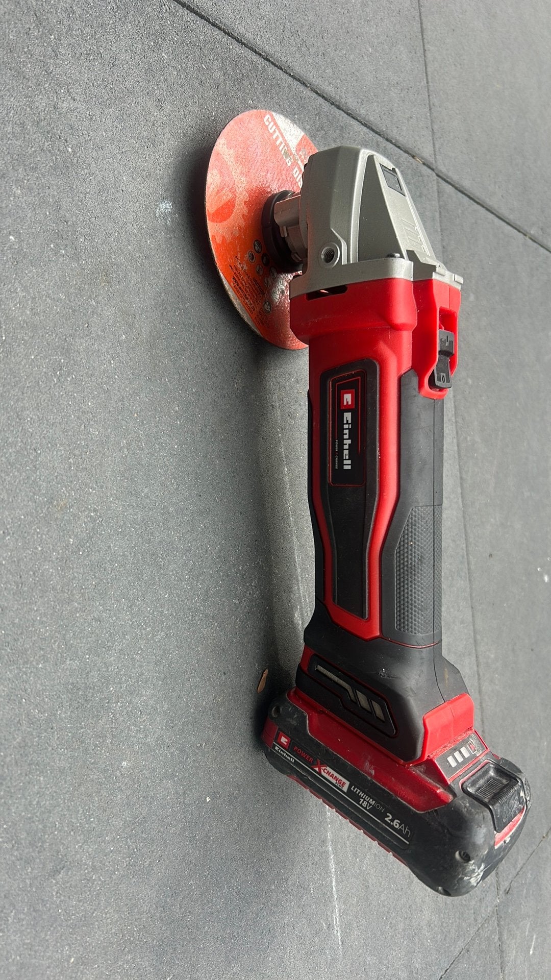 Einhell accu haakse slijper (slijptol) op een 18V Power, Doe-het-zelf en Verbouw, Ophalen, Zo goed als nieuw, 700 tot 1000 watt