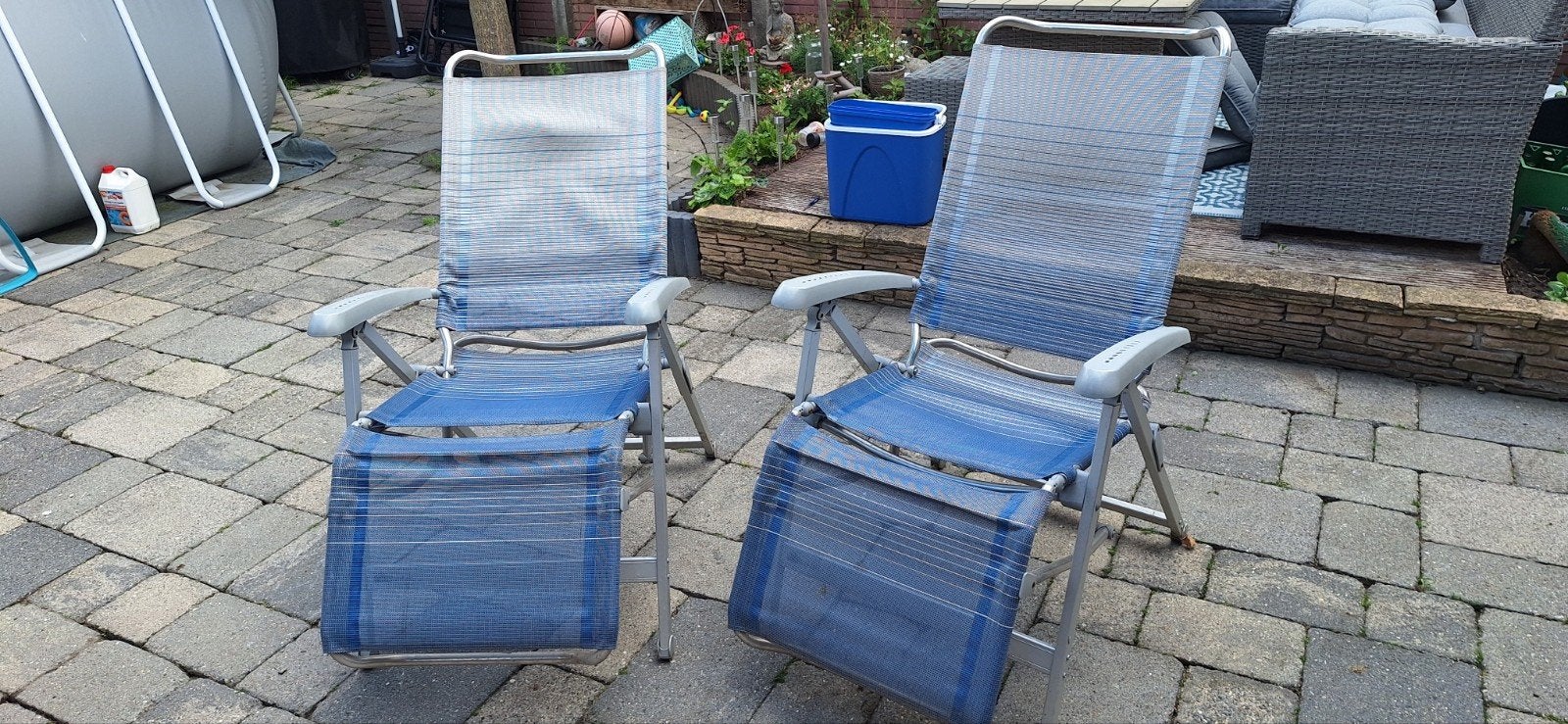 Dukdalf standenstoelen - Verstelbare campingstoelen, Ophalen, Gebruikt, Aluminium, Verstelbaar