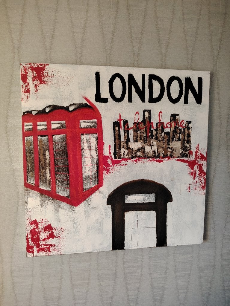 Schilderij - London, Ophalen, Zo goed als nieuw, Schilderij, 75 tot 100 cm