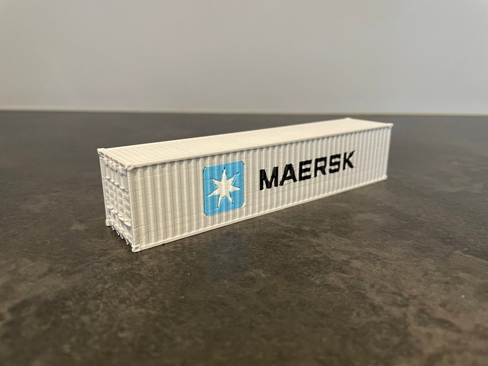 Maersk 40ft Container Grijs 1:87 HO Model, Overige merken, Gelijkstroom of Wisselstroom, Brug, Tunnel of Gebouw, Ophalen of Verzenden