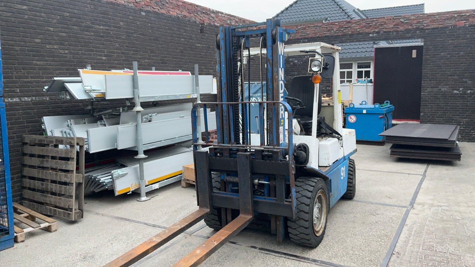 Heftruck nissan in goede staat diesel lage mast, 2000 tot 3000 kg, Ophalen, Diesel, Heftruck