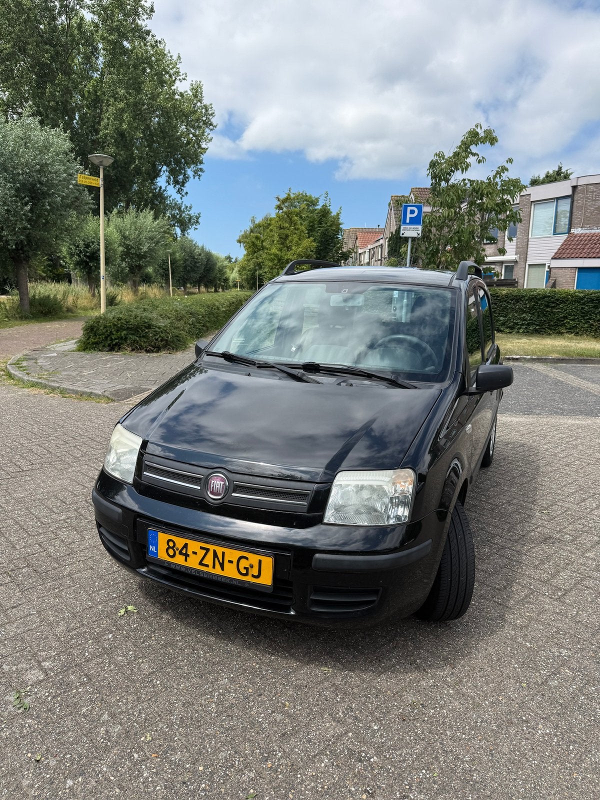 Fiat Panda 1.2 44KW 60PK 2008 Zwart, Voorwielaandrijving, Zwart, Origineel Nederlands, Handgeschakeld