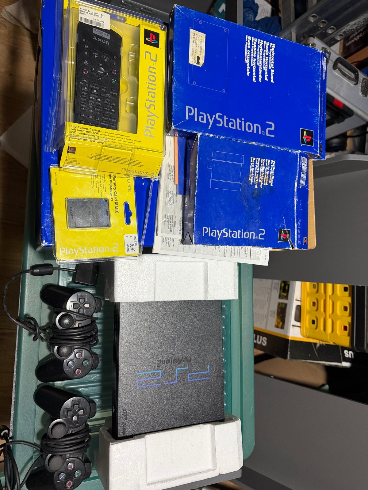 Sony PlayStation 2 Slim met 2 controllers en accessoires, Gebruikt, Zwart, Met 2 controllers, Ophalen of Verzenden