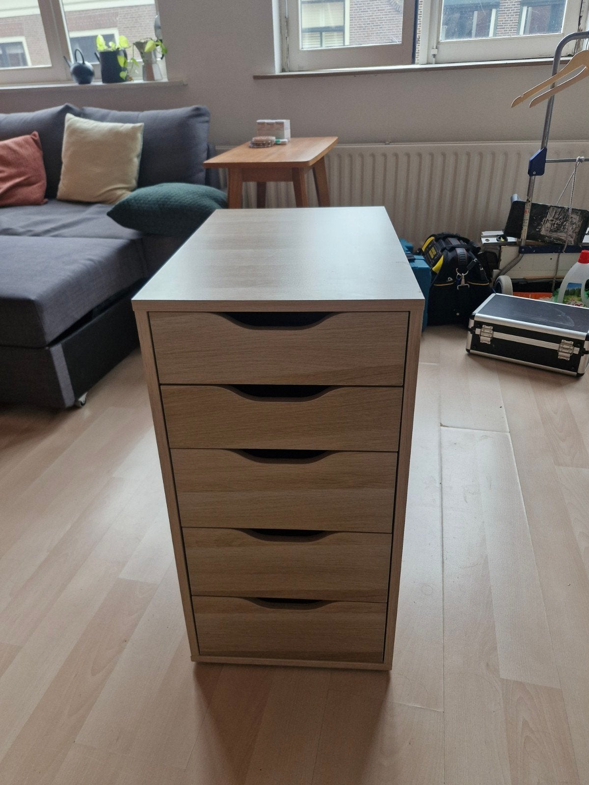 IKEA ALEX Ladeblok - Zo goed als nieuw, Ophalen, Minder dan 50 cm, 5 laden of meer, Eikenhout