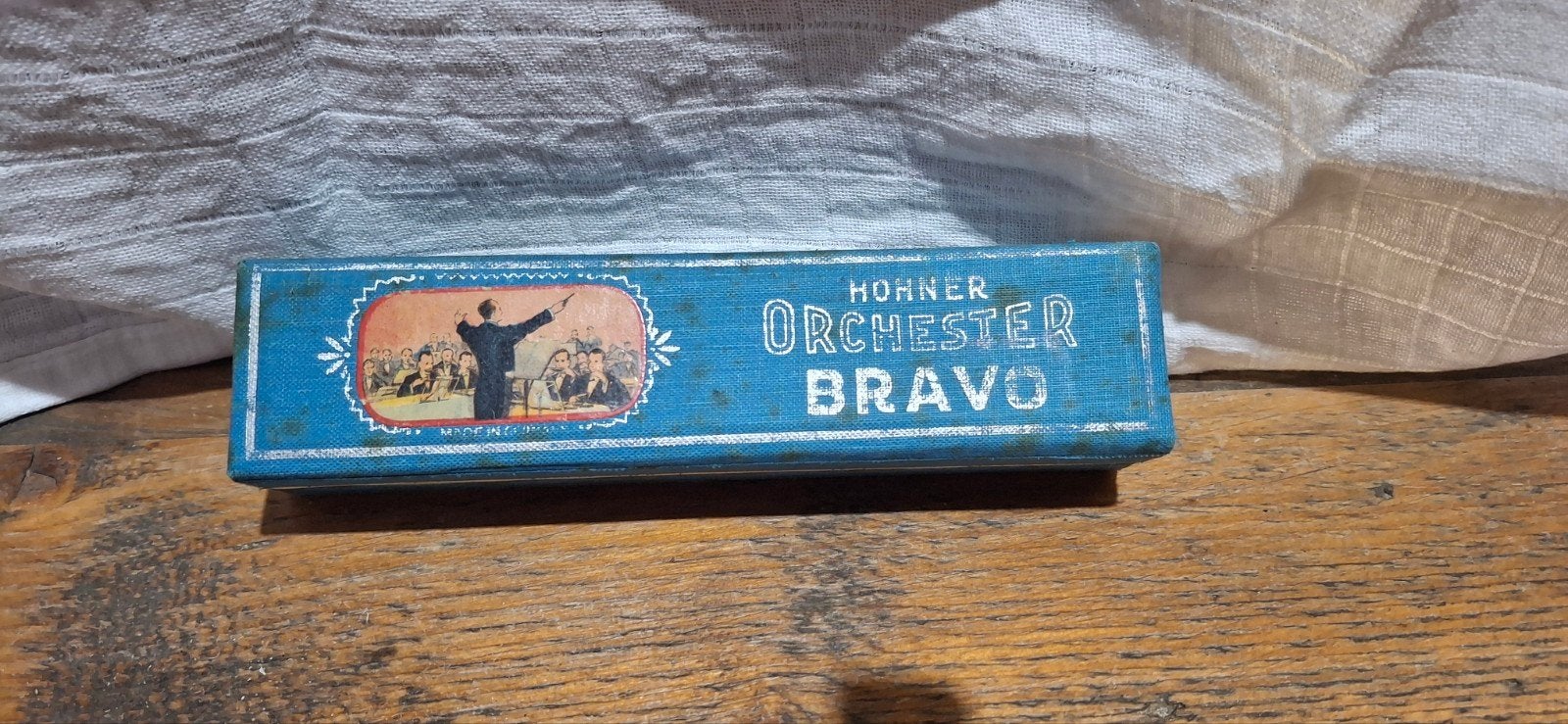 Vintage Hohner Bravo! mondharmonica in G met originele doos, Gebruikt, G-mondharmonica, Ophalen of Verzenden, Met koffer of doosje