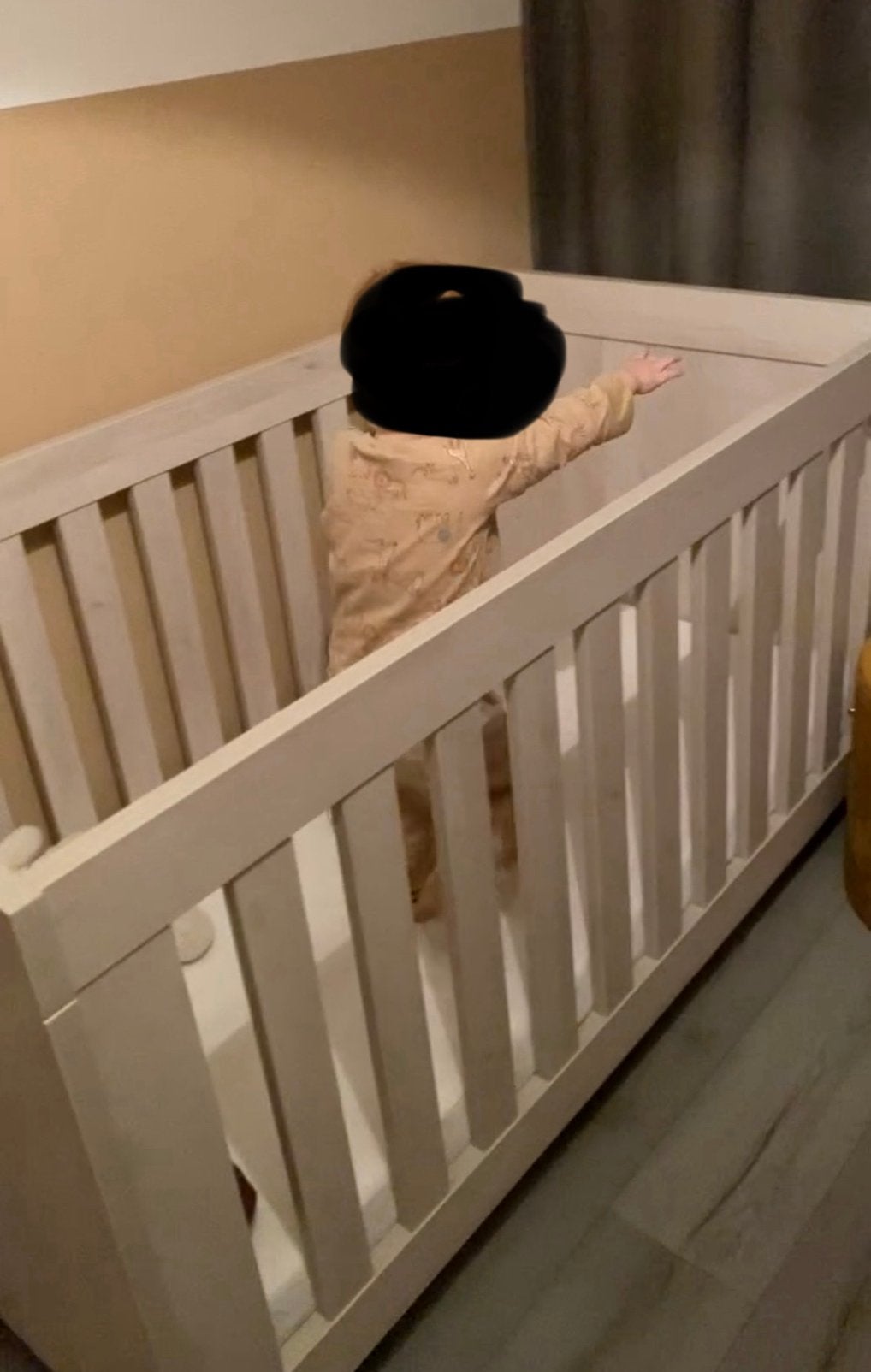 Kinderkamer, Interbaby Oslo. Kinderbed, Ophalen, Gebruikt, Lattenbodem, Minder dan 140 cm