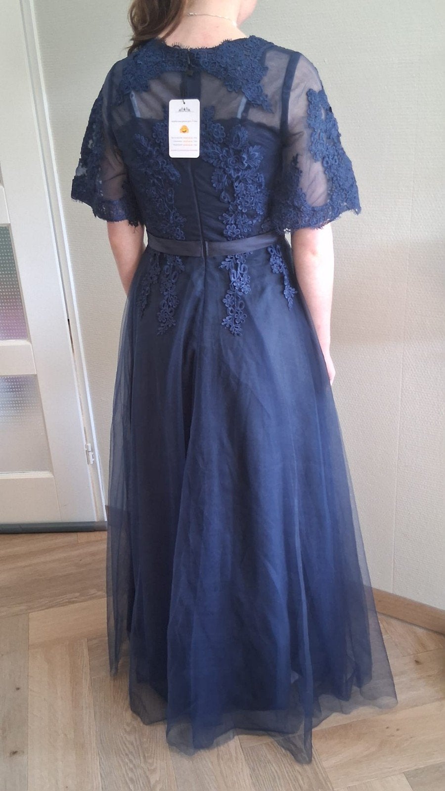 donkerblauwe galajurk, maat S, Galajurk, Blauw, Ophalen of Verzenden, Zo goed als nieuw
