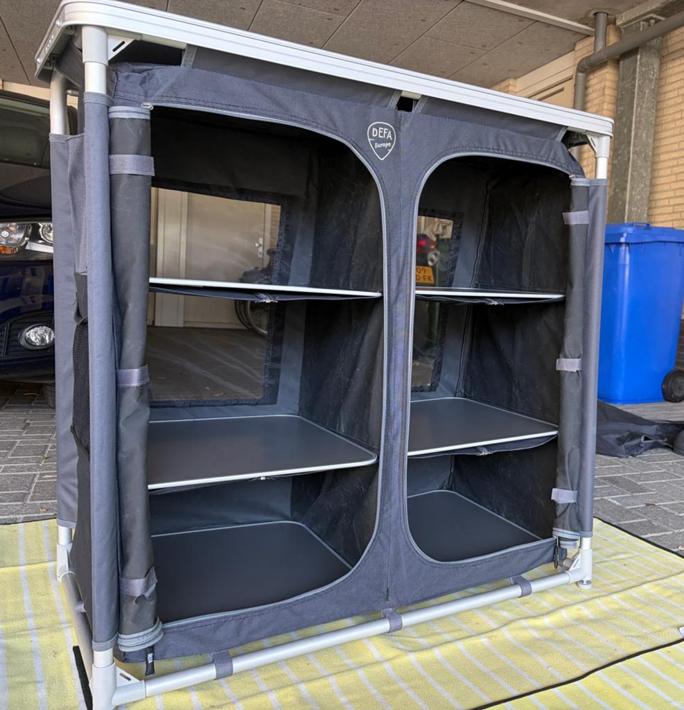 DEFA Opbergkast Schuin 6 Planken - Campingkast, Caravans en Kamperen, Caravan accessoires, Zo goed als nieuw, Ophalen