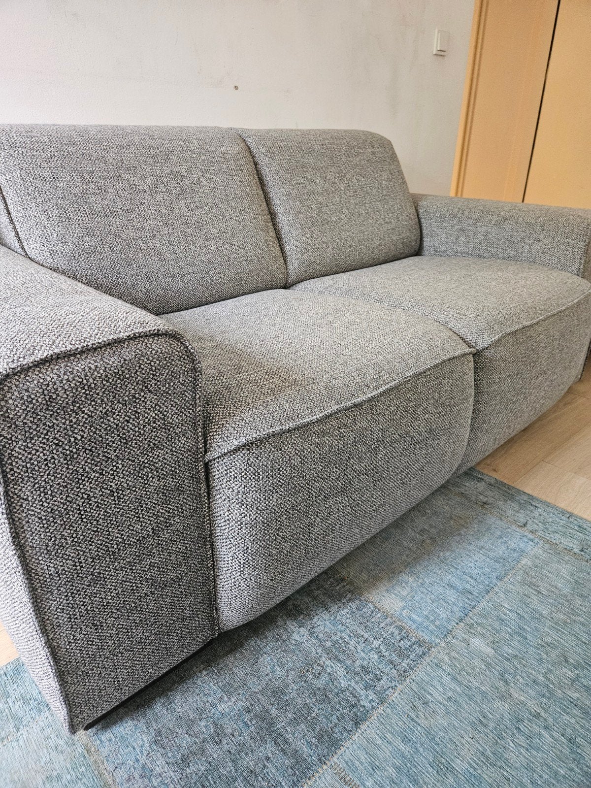 Comfortabele Trendhopper loungebank - grijs/beige gemêleerd, Ophalen, Gebruikt, Driepersoons, 75 tot 100 cm