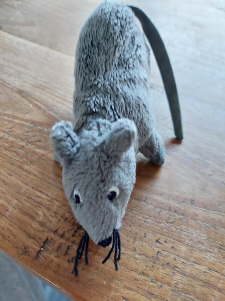 Grijze pluche muis, Ophalen of Verzenden