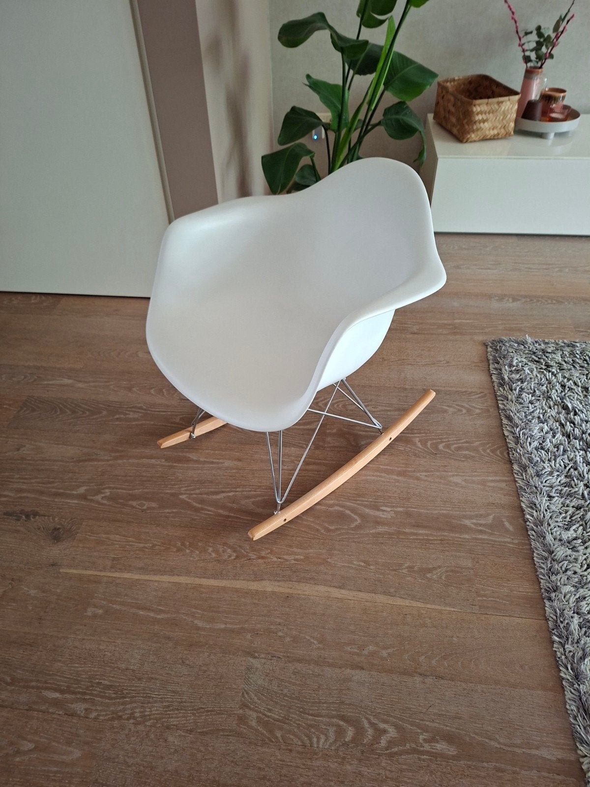 Eames Schommelstoel - Wit, Ophalen, Gebruikt, Hout, Wit
