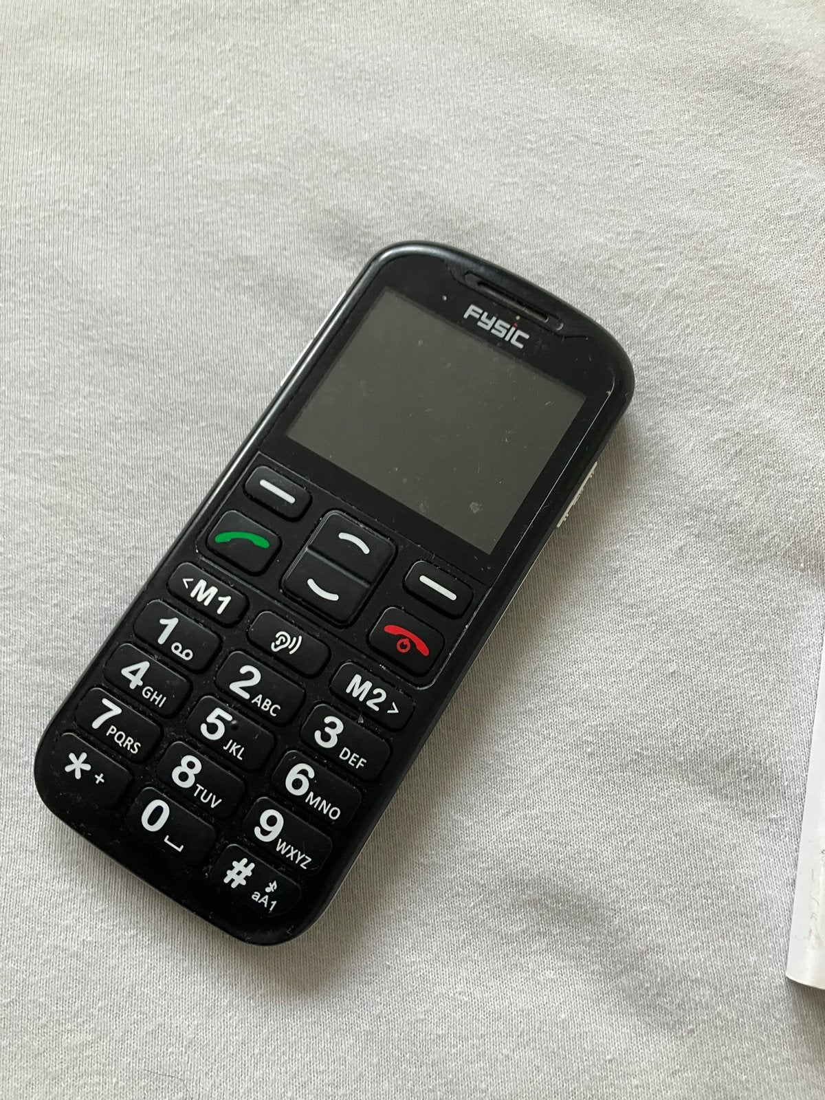 Fysic F10 Seniorentelefoon met Oplaadstation, Telecommunicatie, Gebruikt, Ophalen of Verzenden, Minder dan 3 megapixel, Klassiek of Candybar