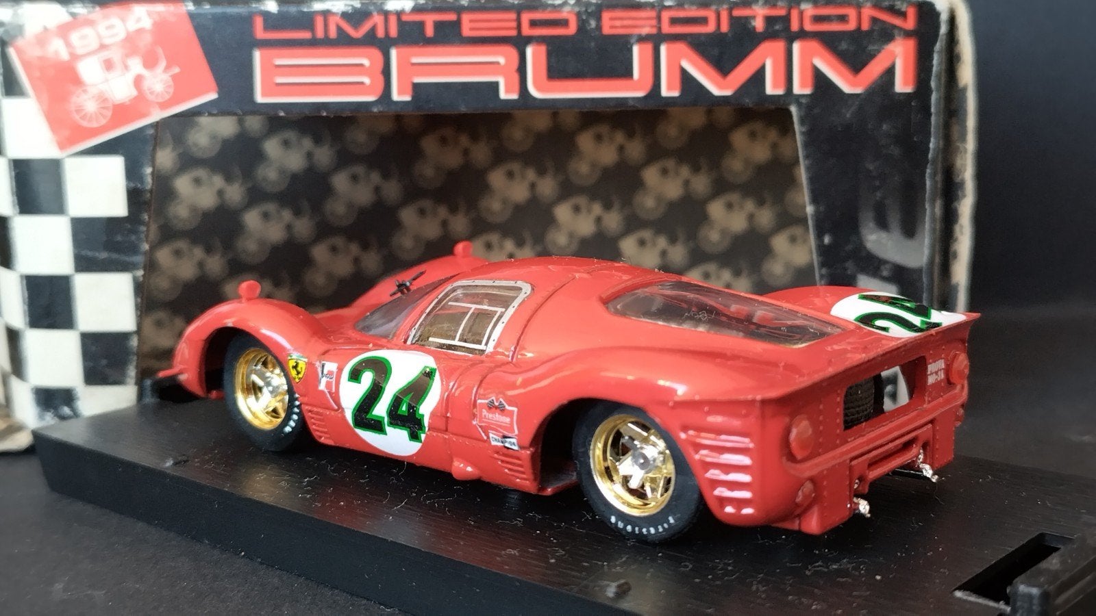 Ferrari 330 P4 Daytona 1967 1:43 Brumm Pol, Overige merken, Auto, Verzenden, Zo goed als nieuw
