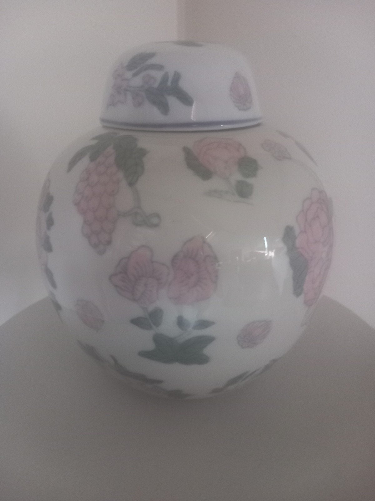 fraaie chinese gemberpot of dekselpot floraal decor, Ophalen of Verzenden