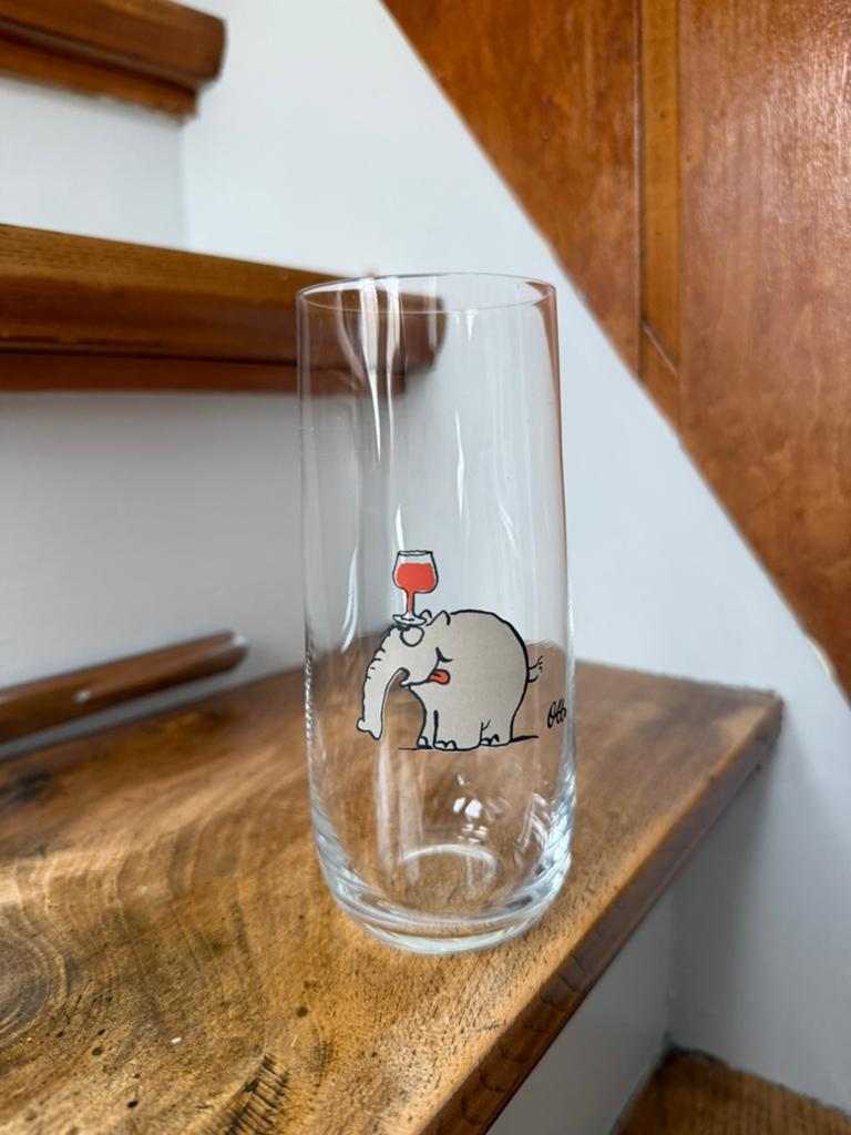 Ottifant glas | Otto Waalkes, Ophalen of Verzenden, Zo goed als nieuw