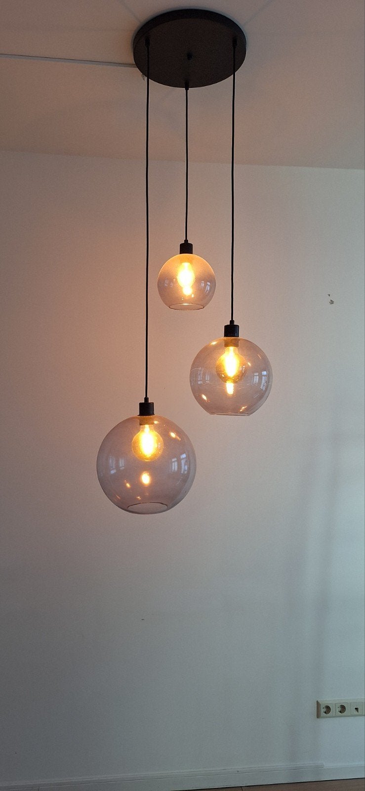 Smoke glass hanglamp, Ophalen, Glas
