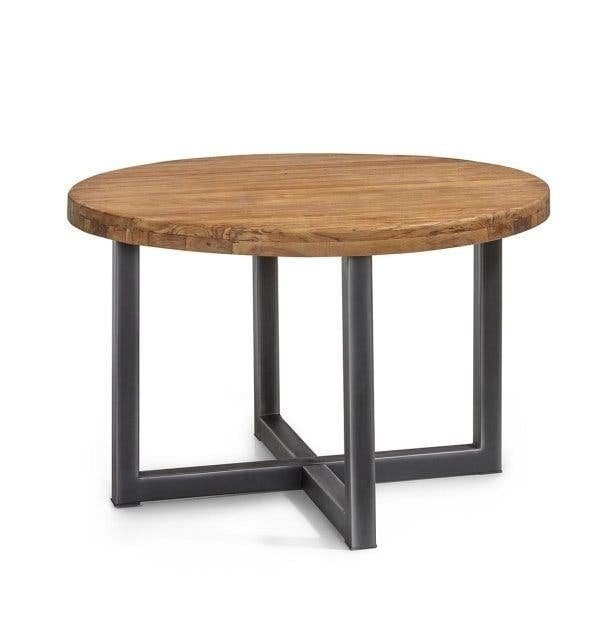 Showmodel Eettafel TEAK + Staal, evt bijpassende Salontafel, Ophalen, Gebruikt, Minder dan 4 stoelen