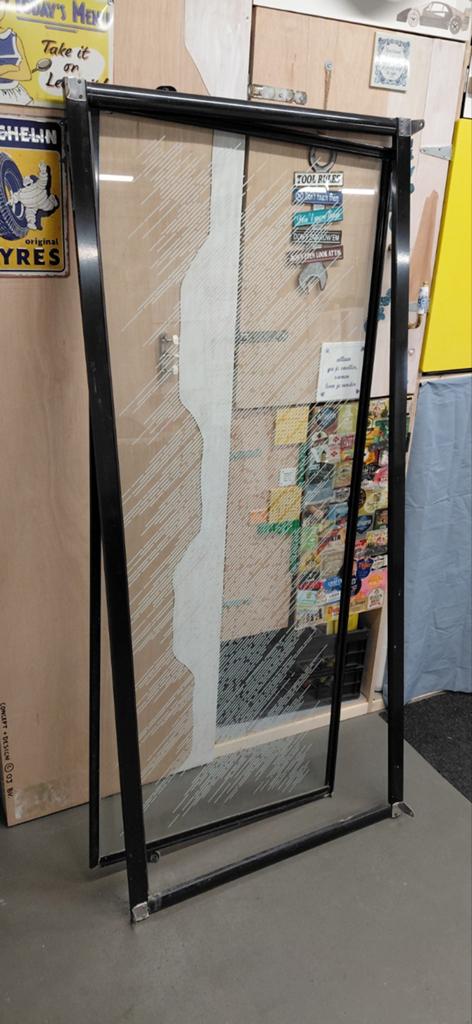 Glazen scherm 185x84 cm - gebruikt, netjes gedemonteerd, Ophalen, Gebruikt, Overige typen, 50 tot 100 cm