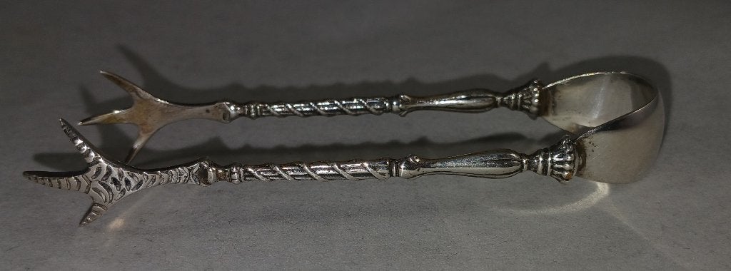 Kleine klontjestang antiek 835 zilver, Ophalen of Verzenden, Zilver