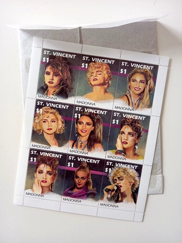 Madonna 9 postzegels uit St. Vincent, Ophalen of Verzenden, Postfris, Midden-Amerika