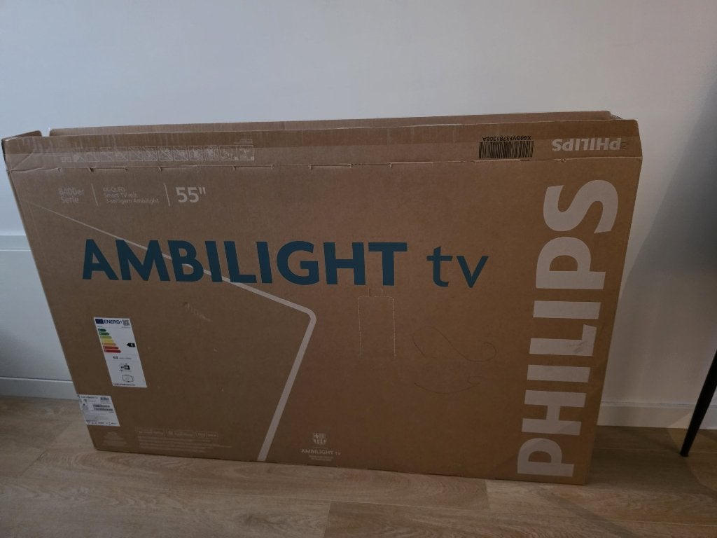Nieuw in doos: Philips 55 Inch Ambilight TV QLED 4K, Philips, QLED, Nieuw, 120 Hz