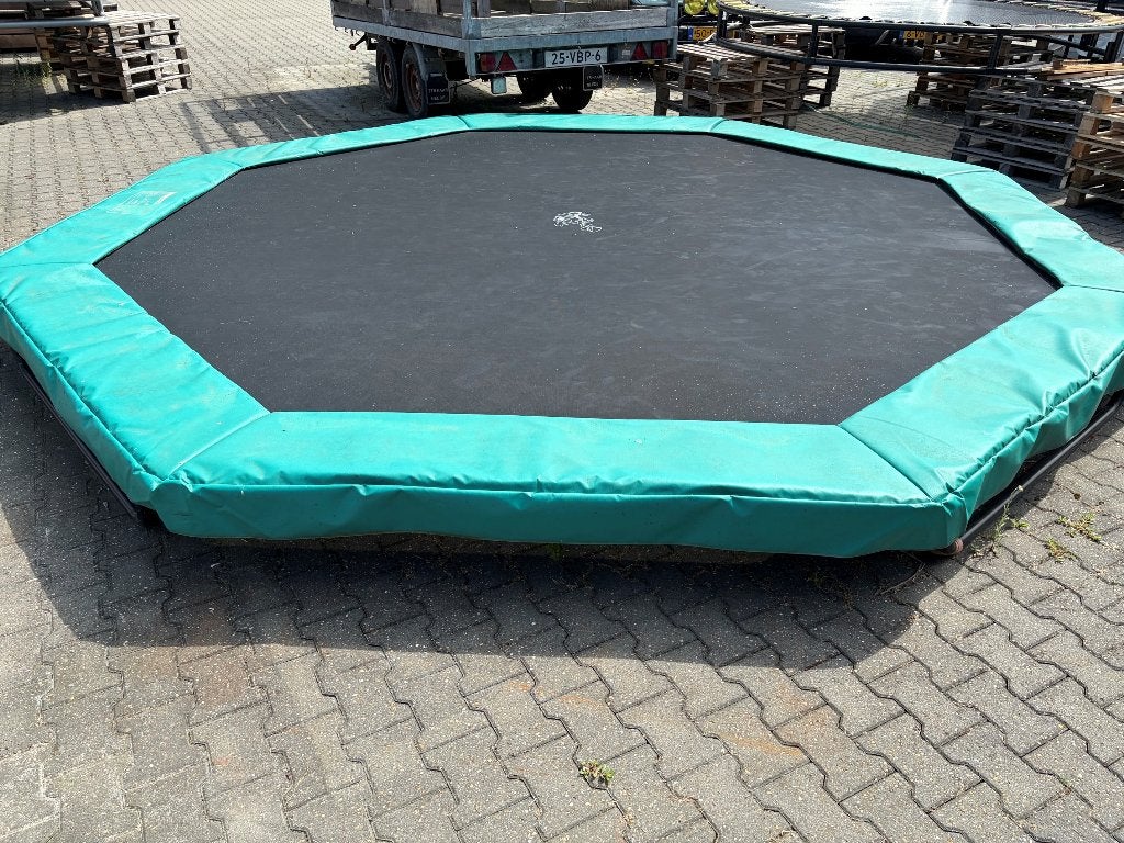 Showmodel Ingraaf Trampoline Magic Circle Pro Groen 480 cm, Ophalen, Zo goed als nieuw