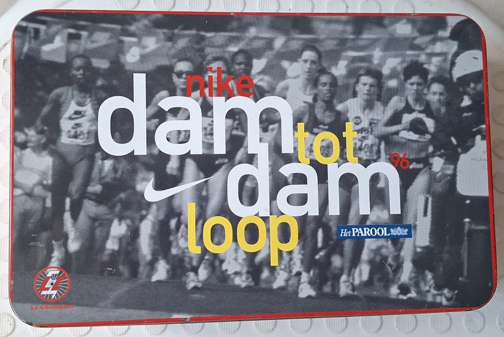Koekblik Dam tot Damloop 1996. Collectors item., Verzamelen, Blikken, Ophalen of Verzenden, Gebruikt, Koek(jes)