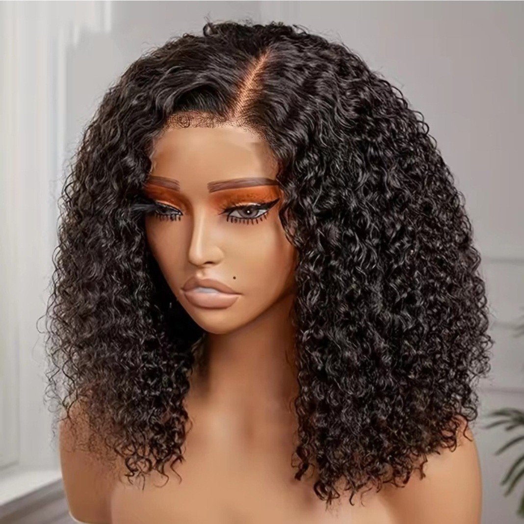 12 inch bob pixie curly wig / pruik 100% menselijke haar, Ophalen of Verzenden, Nieuw, Pruik of Haarverlenging