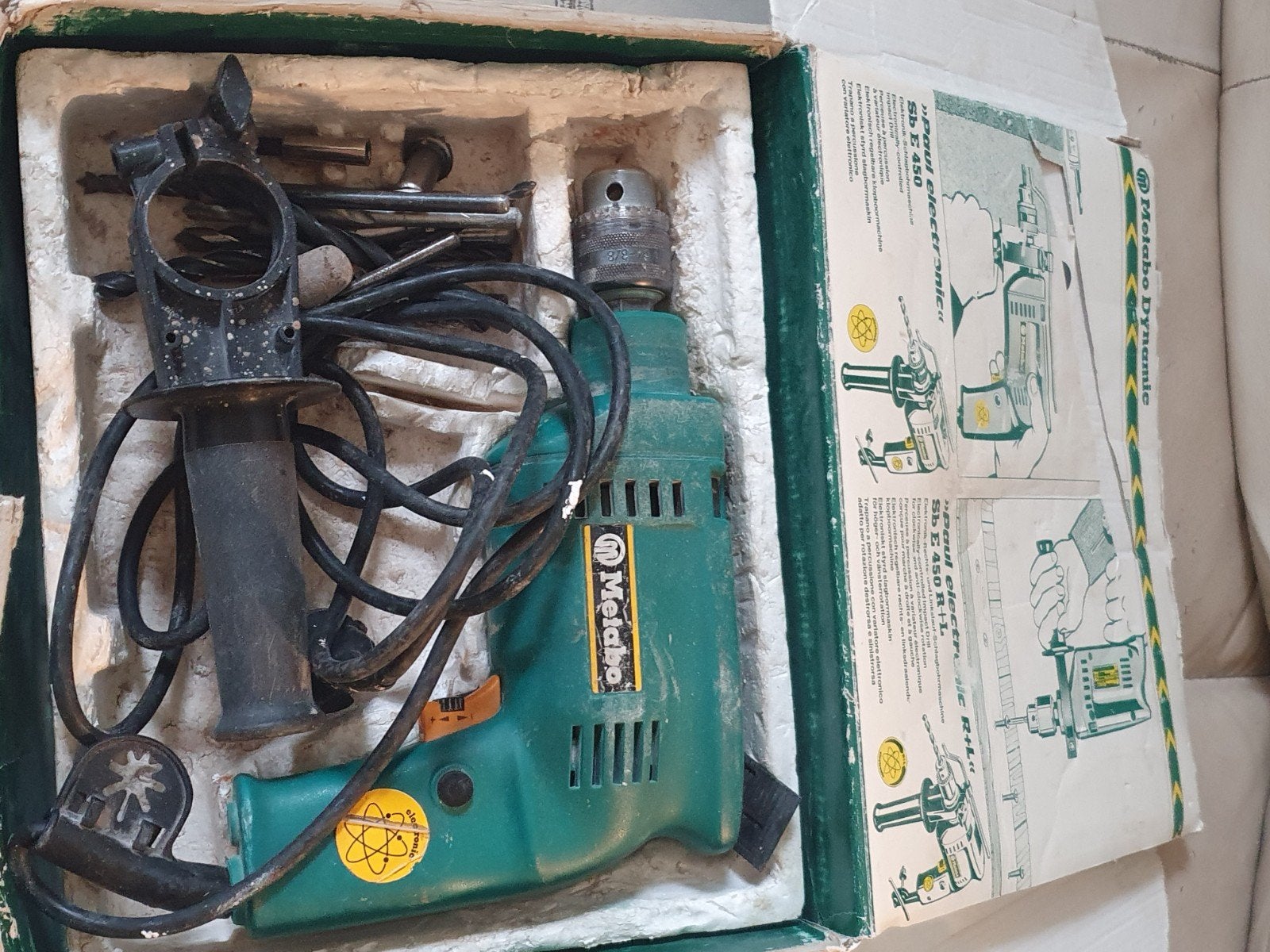 Metabo Electronic SB E 450 R+L Klopboormachine met spullen, Ophalen, Boormachine