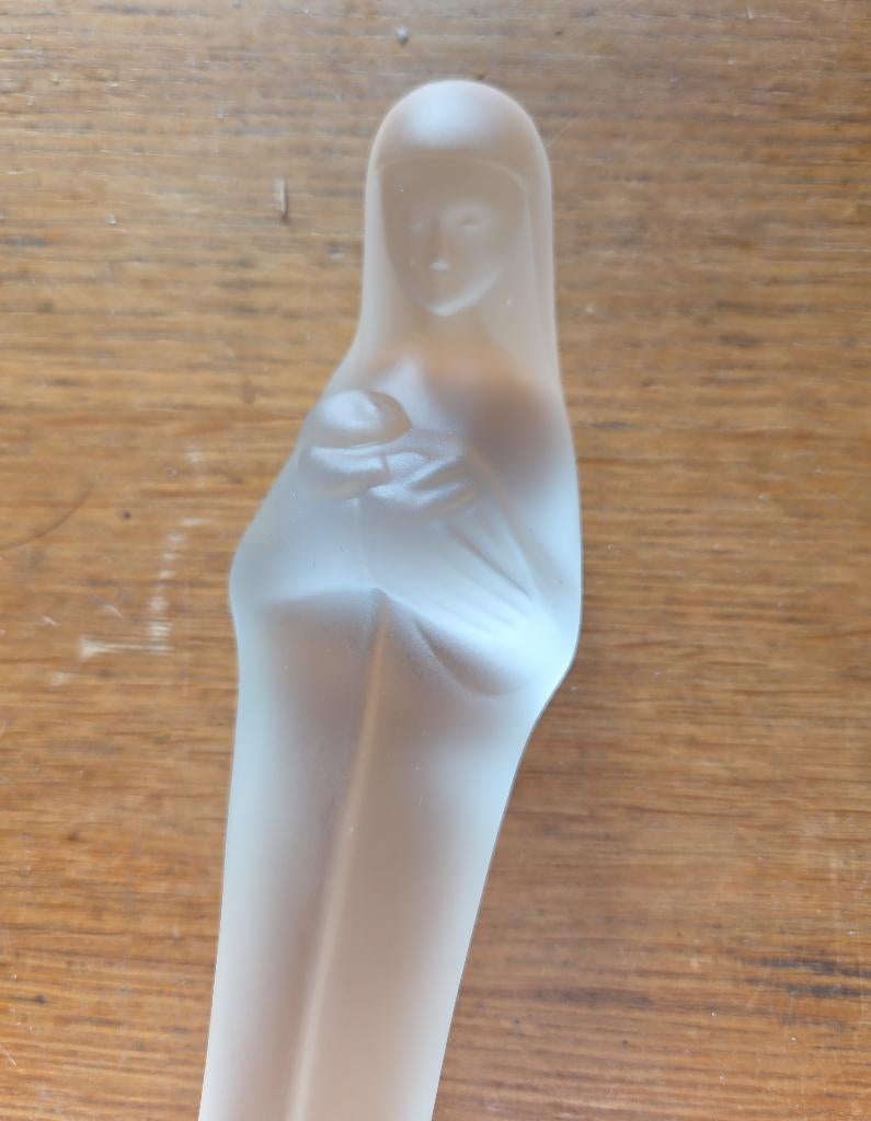 Stef Uiterwaal Leerdam glazen Madonna met Kind, Ophalen of Verzenden