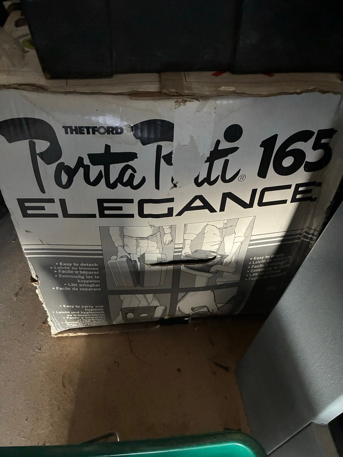 Thetford Porta Potti 165 Elegance draagbaar toilet, Ophalen, Gebruikt