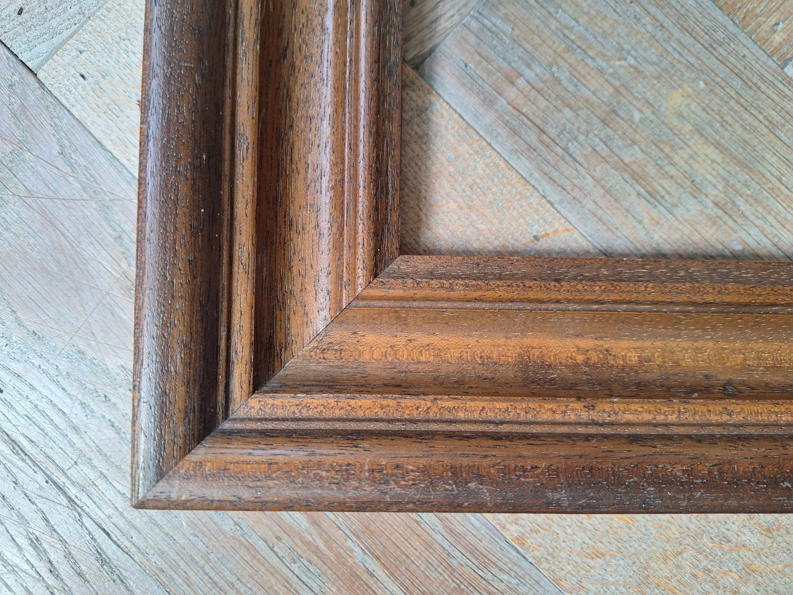 Klassieke houten schilderijlijst 39x58 cm, Huis en Inrichting, Woonaccessoires | Lijsten, Bruin, Gebruikt, Schilderijlijst, Met sierrand