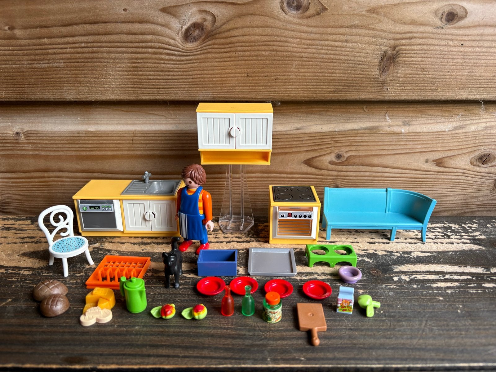 Playmobil keuken en woonkamer set met accessoires, Ophalen of Verzenden, Zo goed als nieuw, City life, Overige typen