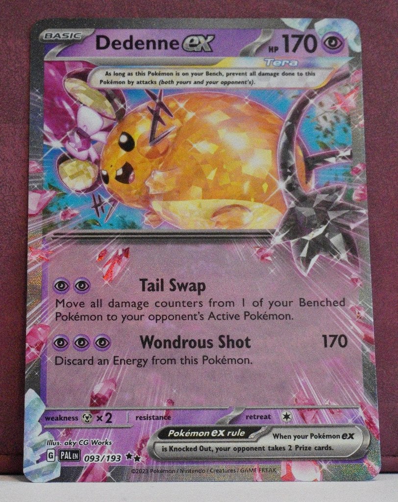 Dedenne EX 093/193 Paldea Evolved Pokémon Kaart, Hobby en Vrije tijd, Verzamelkaartspellen | Pokémon, Verzenden, Nieuw, Losse kaart