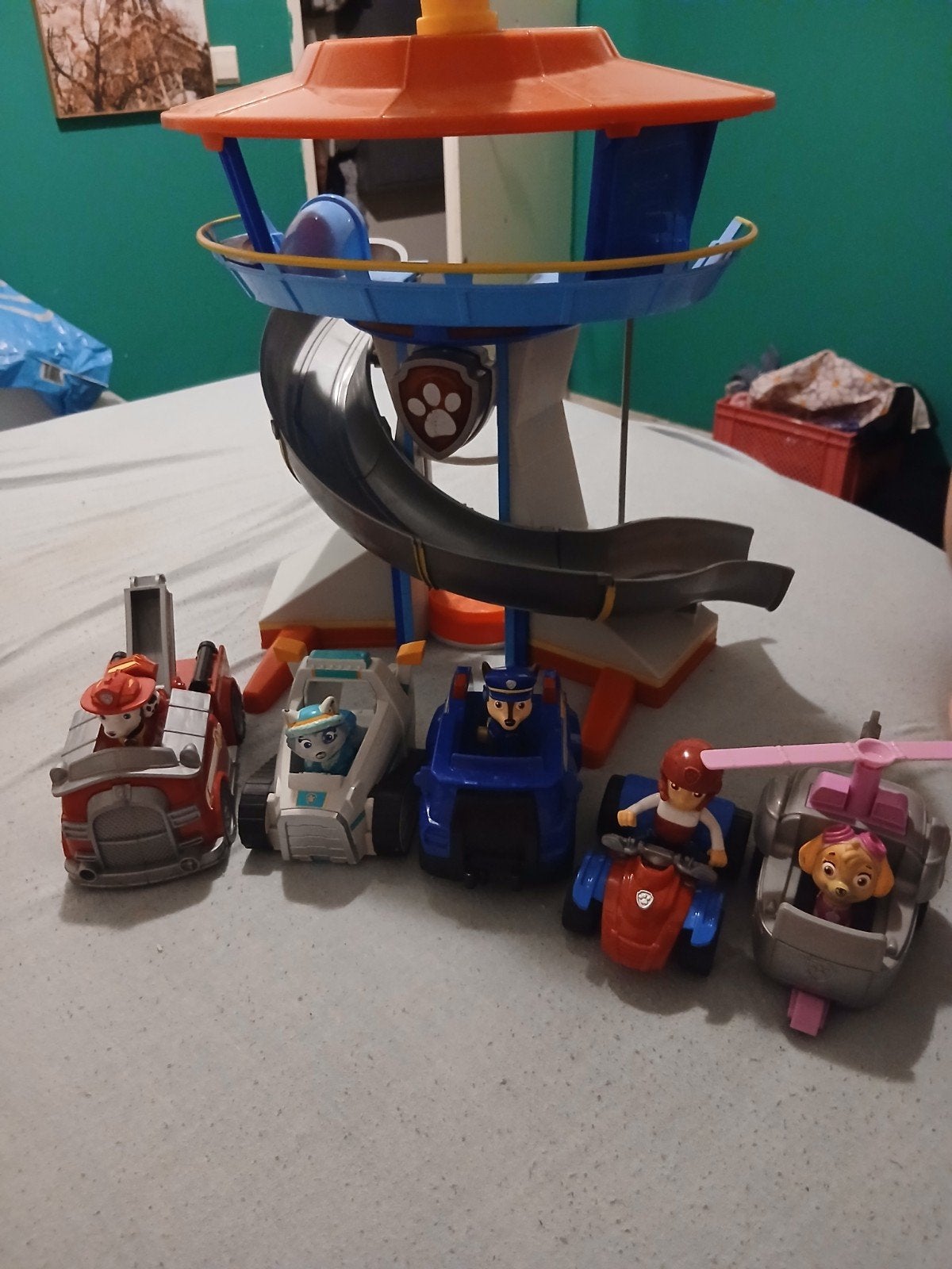 Paw Patrol Uitkijktoren met Voertuigen en Figuren, Ophalen, Gebruikt