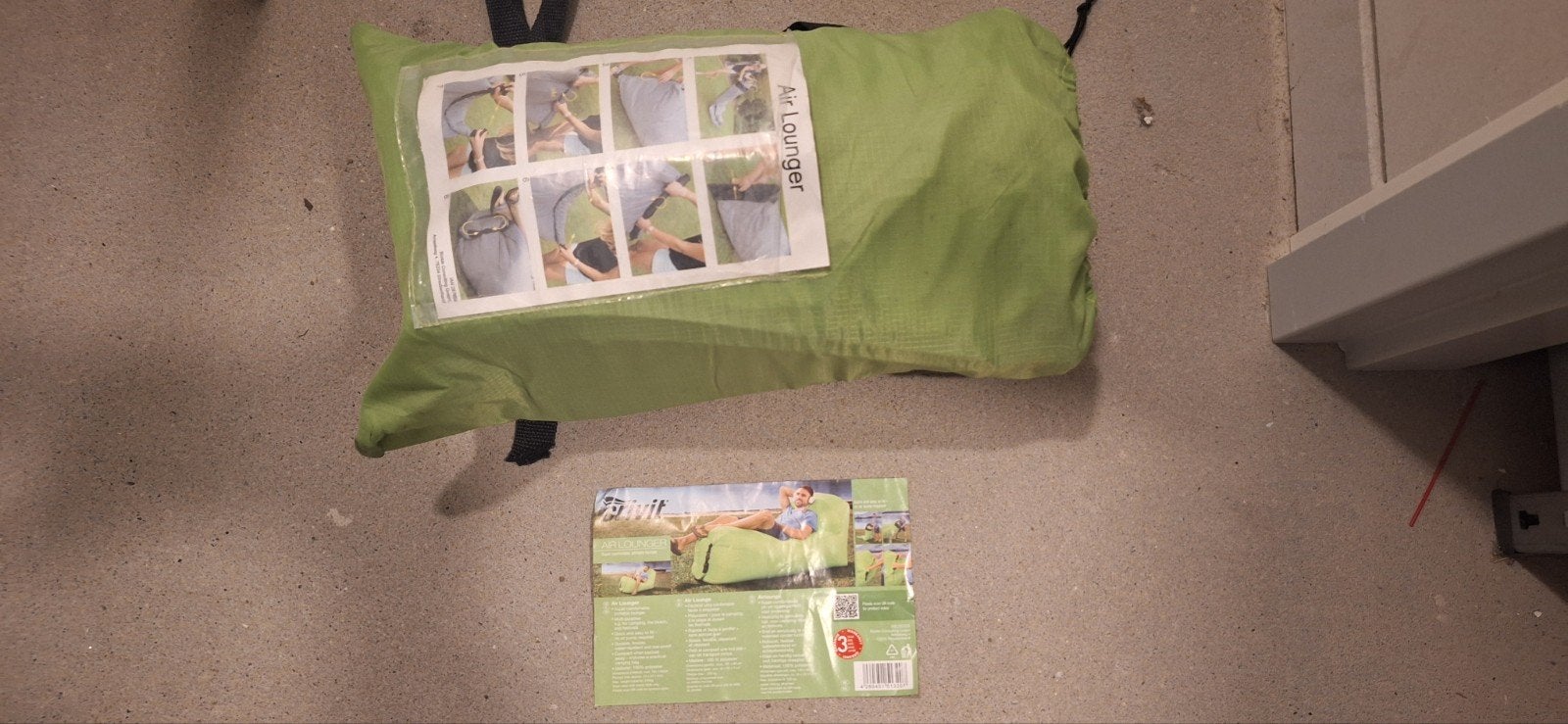 Groene Opblaasbare Air Lounger - Ideaal voor Buiten, Ophalen of Verzenden