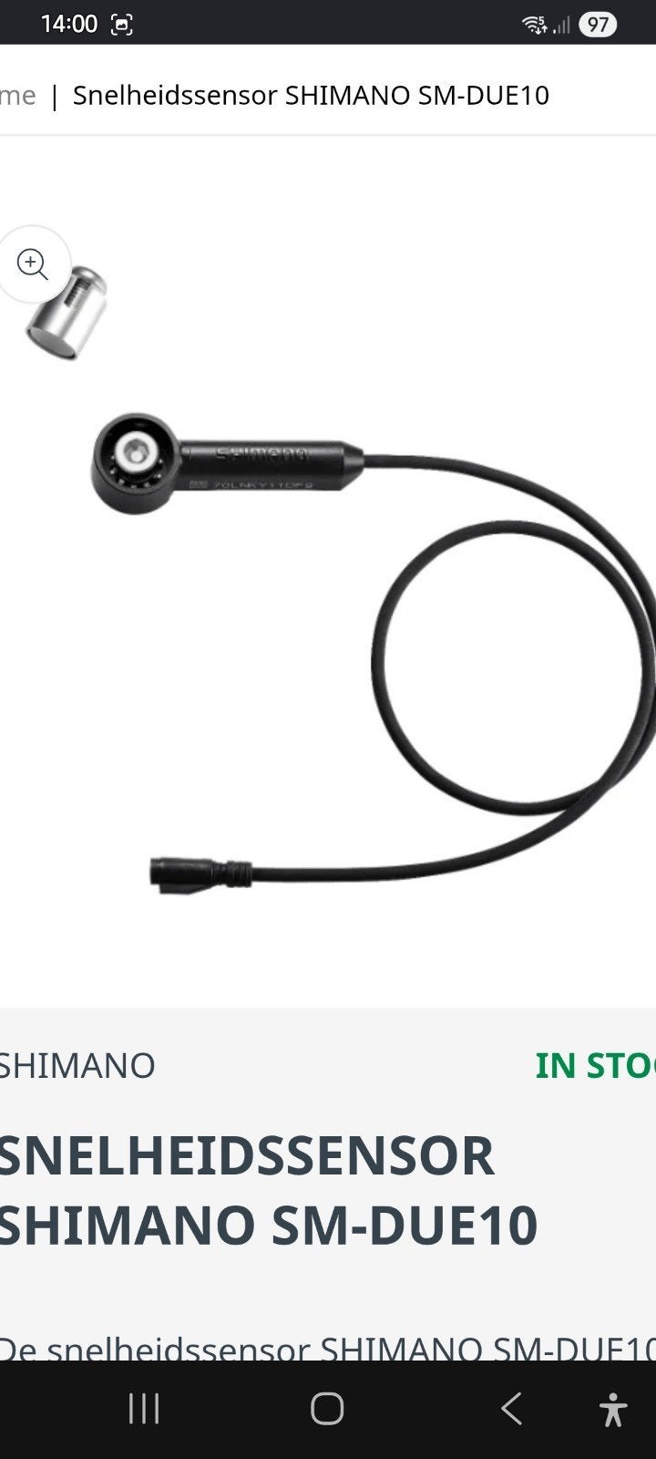 Shimano steps snelheidssensor speed sensor, Ophalen, Zo goed als nieuw, Overige merken