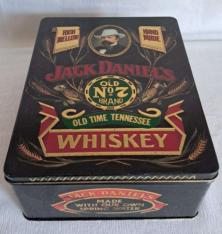 Vintage Jack Daniel's Old No. 7 Whiskey Blik (Jaren '80), Verzamelen, Ophalen of Verzenden, Gebruikt, Overige