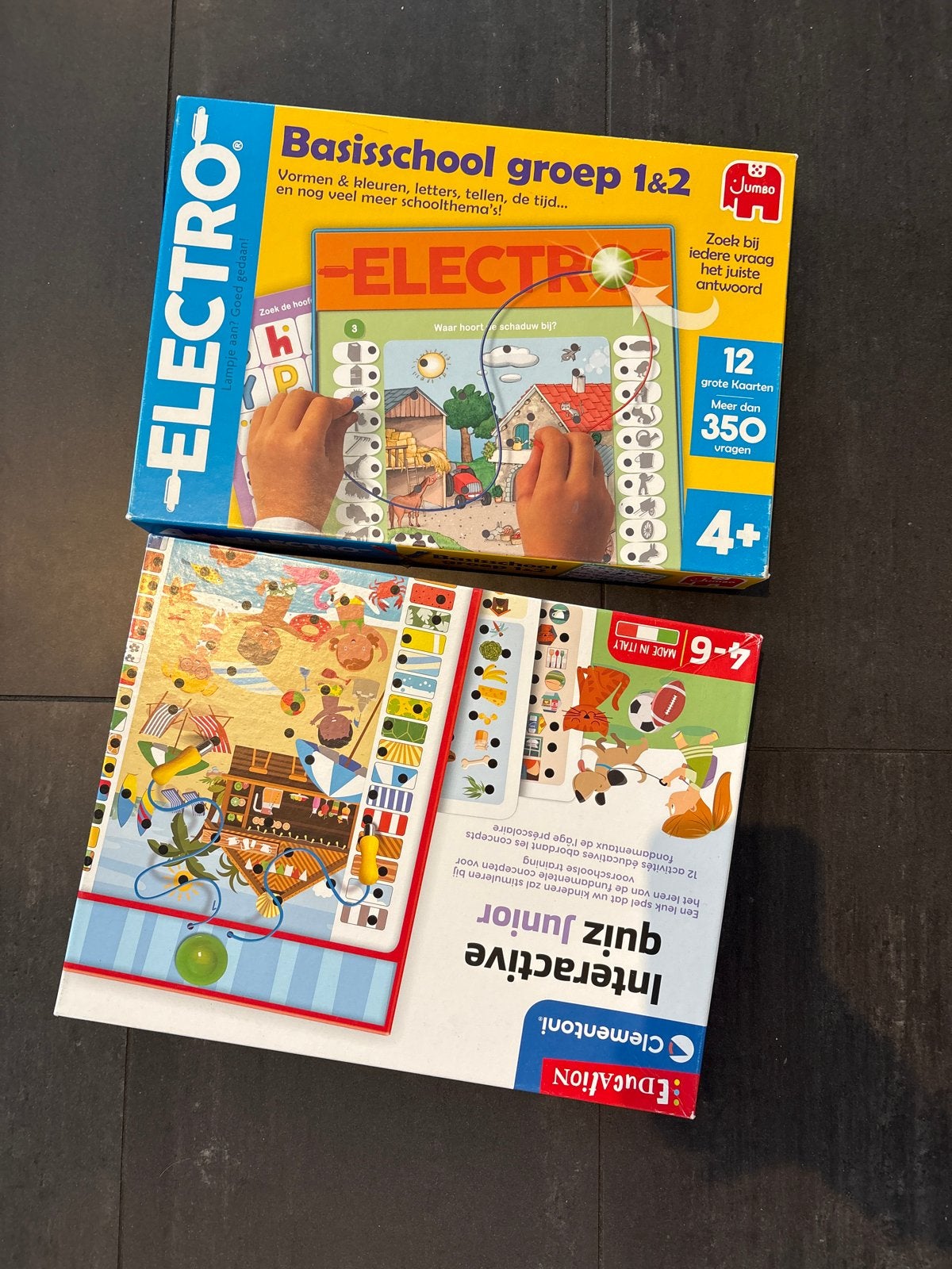 Jumbo Electro Basisschool Groep 1&2 & Clementoni Quiz Junior, Ophalen, Gebruikt, Elektronica, Met licht