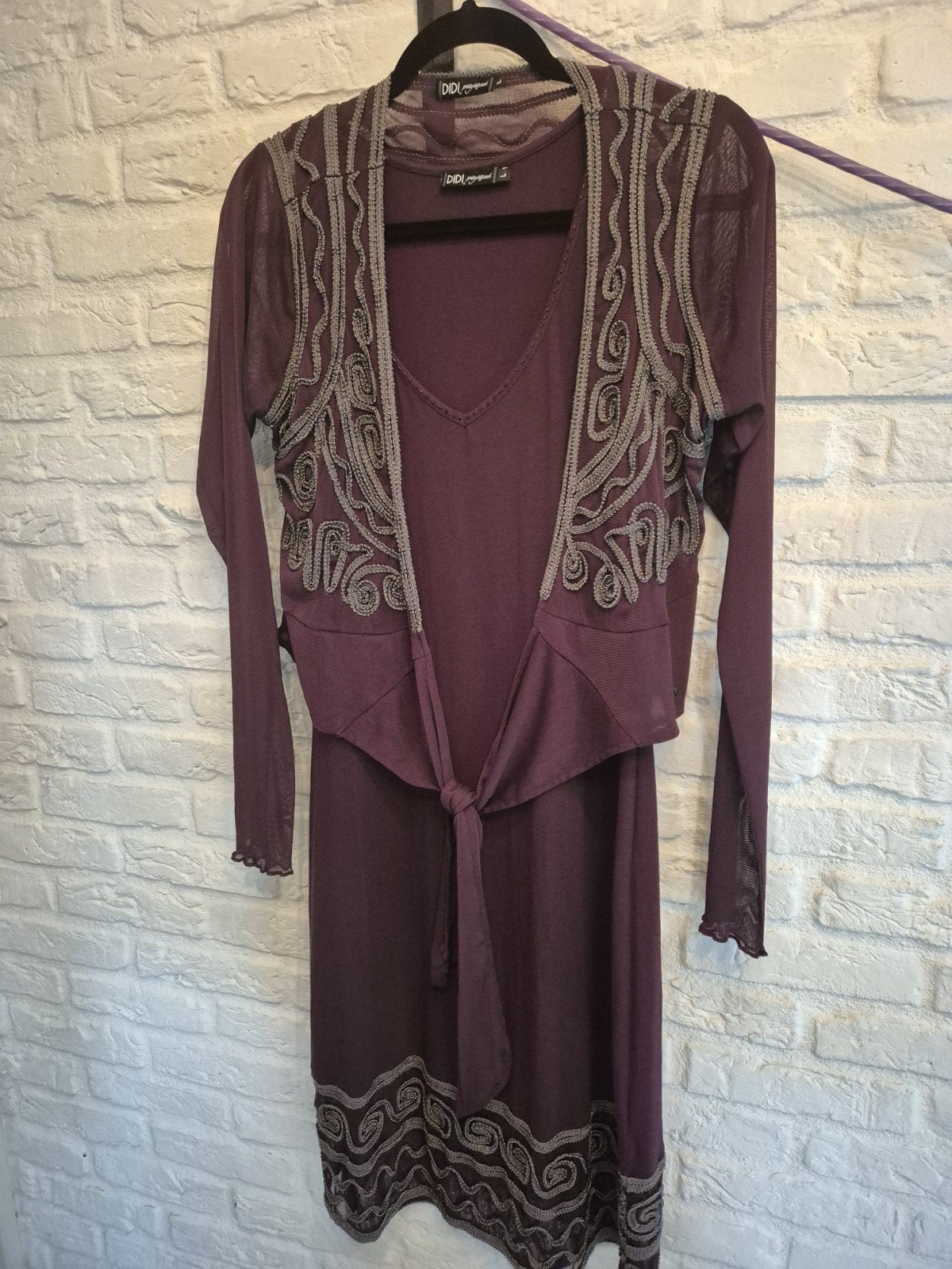 DIDI pretty different jurk met bolero, maat L, Kleding | Dames, DIDI pretty different, Paars, Maat 42/44 (L), Ophalen of Verzenden