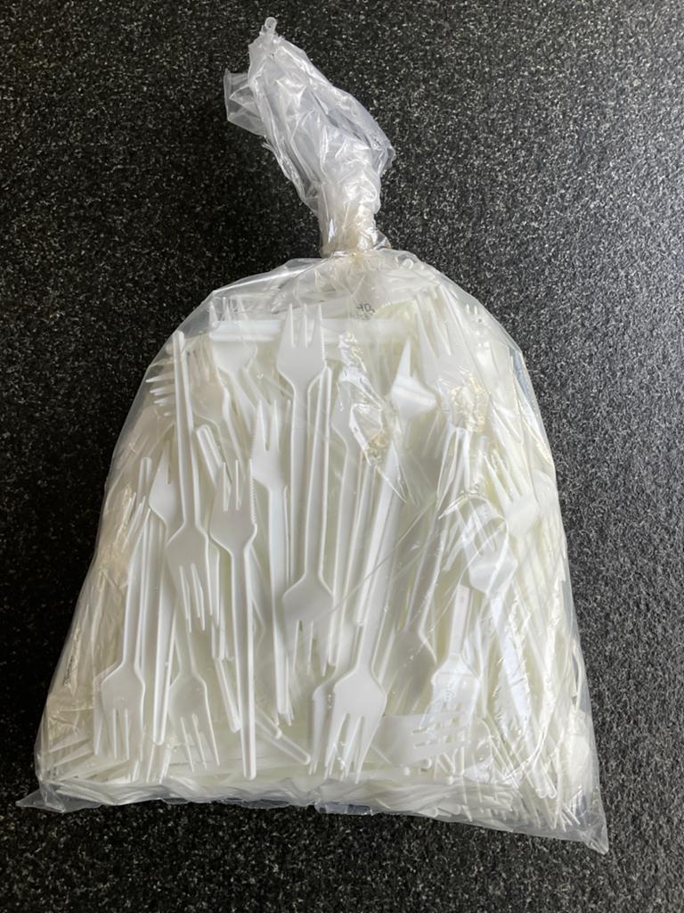 Wegwerp plastic vorkjes - Grootverpakking, Ophalen, Nieuw, Kunststof, Los bestek